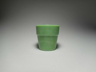 Westite Wide Band Green Marbled Small Glass Flower Pot With Interior Ribs. 3