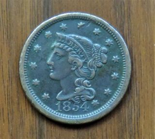 1854 Large Cent.  Ex.  Fine Cond.
