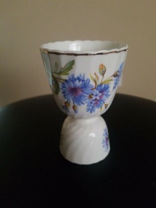 Adderley Fine Bone China England 2 Sided Egg Cup Pattern H487 Blue Cornflower