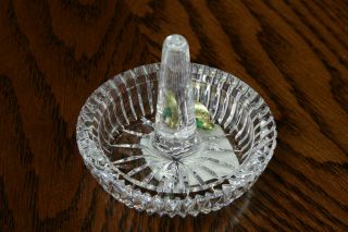 Waterford Crystal Round Ring Holder Hand Made In Ireland Signed