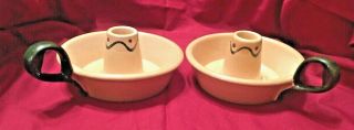Set Of 2 Metlox Poppytrail California Provencial Candleholders Crafted In Usa