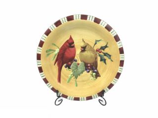 Lenox Winter Greetings Everyday Cardinal Birds Christmas Salad Plate 8.  5 " Decor