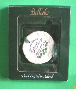 Belleek Irish Blessing Ornament Fine Parian China Hand Crafted In Ireland
