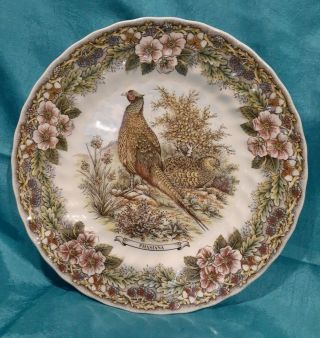 Churchill England Wildlife Scenes 10 " Dinner Plate Phasiana Pheasants
