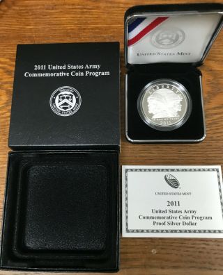 2011 - P Proof United States Army Commemorative Silver Dollar Coin