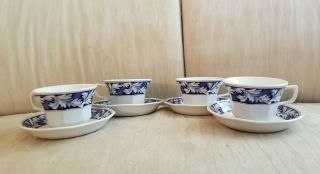Wedgwood Of Etruria Laurel Cup And Saucer Set Of 4