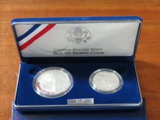 1993 Bill Of Rights Commemorative Coins Proof In Packaging