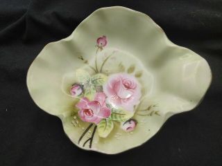 Hand Painted Lefton China Dish Pattern 1860 Roses Made In Japan