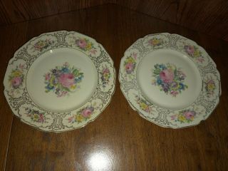 Heinrich Lady Louise 2 - 10 1/4 " Dinner Plates Made In Selb Bavaria.