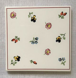Villeroy & Boch Petite Fleur 6 " Tile Trivet Made In France