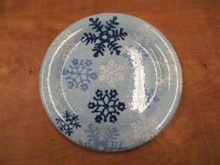 Home Winter Frost Snowflake Dinner Plate 10 3/4 " Blue 1 Ea 1 Available