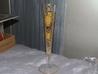 Vintage Cambridge Wildflower Vase Gold Accent