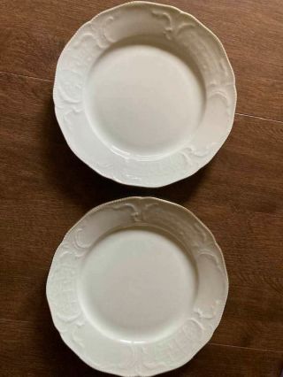 Set Of 2 Rosenthal Germany Plate A And I Ivory With Gold Trim