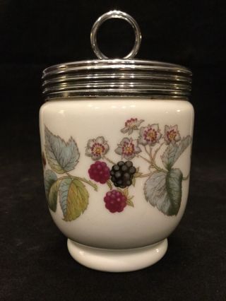Vintage Egg Coddler Royal Worcester Lavinia Blackberry Design Porcelain,  4”