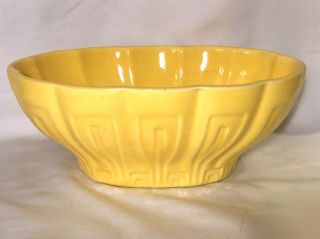 1950 ' s - 1960 ' s Vintage Haeger No17 - Oval / Bright Yellow Pottery Planter - 2