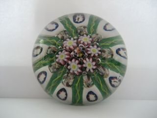 Early Vasart,  Ysart Glass Paperweight With Complex Millefiori Canes