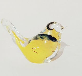 Yellow Small Bird Of Happiness - Hand Crafted Colourful Glass Bird Eamonn Vereker