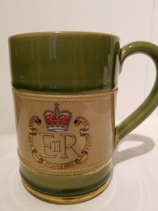 Bourne Denby Derby " God Save The Queen " Stoneware Mug Stein Made In England