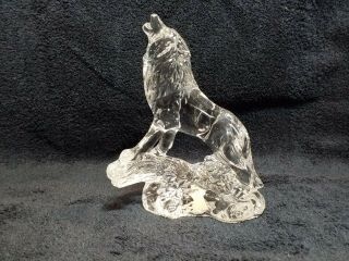 Wonders Of The Wild Howling Wolf 24 Lead Crystal Figurine Made In Germany