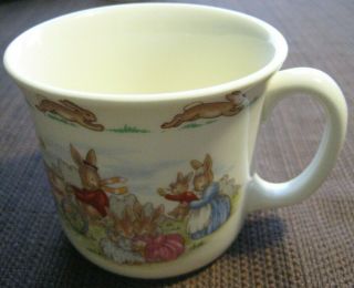 Beatrix Potter Peter Rabbit Bunnykins Royal Doulton Cup Mug Tea Time Nm