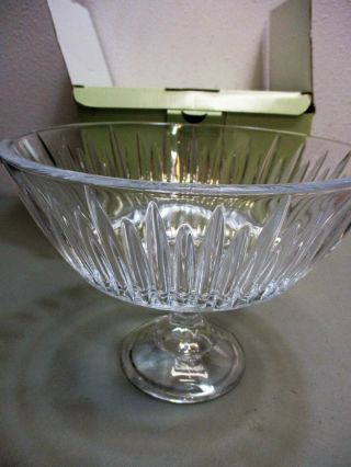 Galway Irish Crystal Willow Footed Bowl 12018 Transparent Clear Cut Crystal