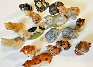 Wade Whimsies Porcelain Figurines - Assorted Cats & Kittens,  Individually