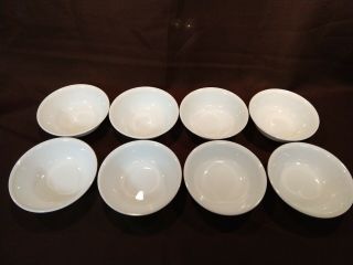 Set Of 8 Corelle By Corning Winter Frost White Soup Cereal Bowls