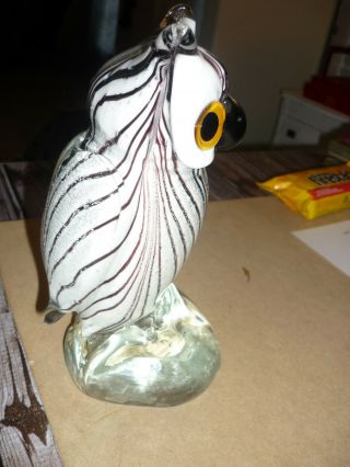 Multi Colored Murano Hand Made Art Glass Owl Figurine 8 3/4 Tall & over 4 LBS 2