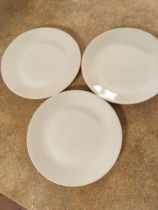 Set Of 3 Corelle Sandstone Beige Dinner Plates 10.  25 " Made In Usa