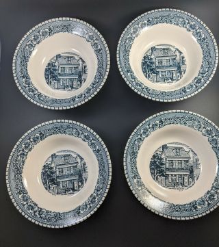 Cavalier Ironstone Royal China U.  S.  A Colonial Heritage Bowls Set Of 5