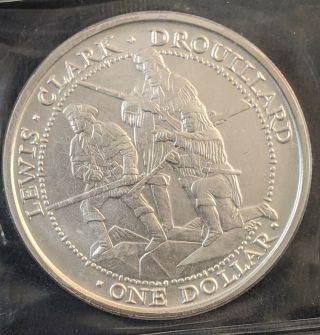 Shawnee Nation 2003.  999 Silver 1 Oz.  Dollar Native American Lewis & Clark Comme