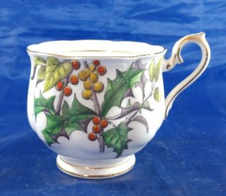 Royal Albert Holly No.  12 Cup Only Hand Painted Flower Of The Month Series