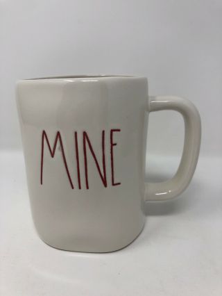 Rae Dunn By Magenta Mine Coffee Mug With Red Large Letters Ivory