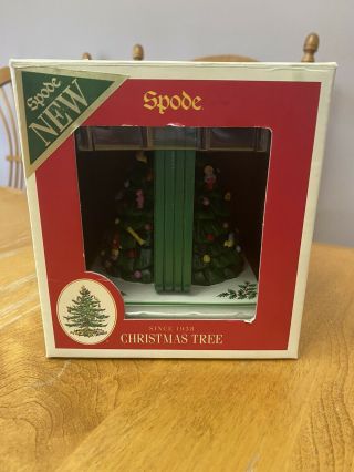 Spode Christmas Tree Coasters With Holder - Set Of 4 -