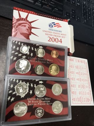 2004 Silver Proof Set With And Box