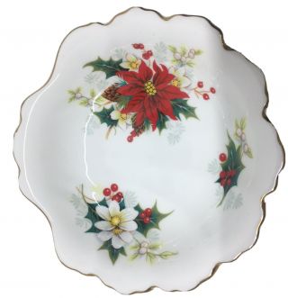 Royal Albert Poinsettia 5”bowl Bone China England