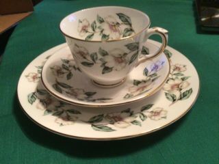 Vintage Crown Staffordshire Fine Bone China 3 Pc.  Cup Saucer Plate