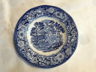 Liberty Blue Staffordshire Historic Colonial Scenes 6 " Plate
