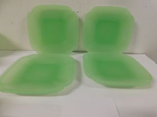 Hearth And Hand By Magnolia Set Of 4 Green Jadeite Glass Appetizer Plates