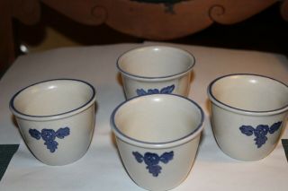 Pfaltzgraff Yorktowne Blue 3” Custard Cups/dessert Ramekins (4) Unmarked