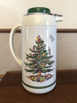 Spode Christmas Tree Thermal Carafe Thermos Pot Serve Coffee Tea Hot Water
