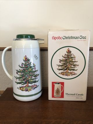 Spode Christmas Tree Thermal Carafe Thermos Pot Serve Coffee Tea Hot Water 2