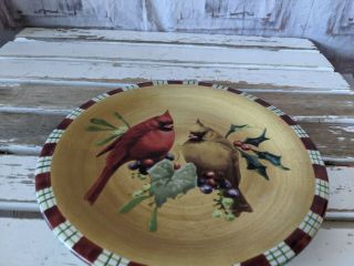 Lenox Cardinal 8.  5″ Plate Salad Dinner Bird Winter Greetings
