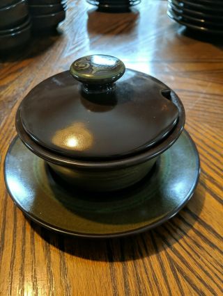 Franciscan Madeira Gravy / Sauce Bowl With Lid And Underplate