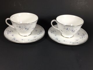 Set Of 2 Vintage Royal Doulton Cotillion Tea Cups & Saucers