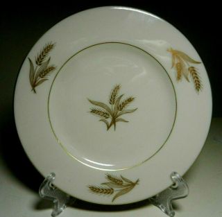 2 Lenox Harvest - Wheat Design 6 1/4 " Bread & Butter Plates With Gold Trim - R441