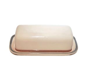 Retired Pfaltzgraff Aura Pink Blue ¼ Lb Butter Dish Replacement Covered Tray