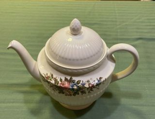 Vintage Wedgwood Edme Porcelain Conway Floral Teapot W/ Lid,  (england)