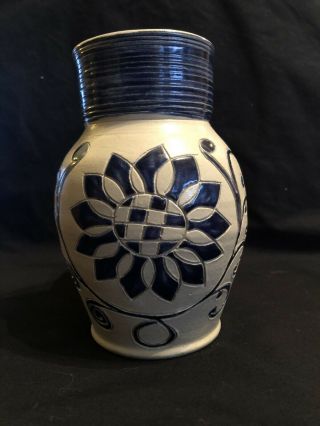 Williamsburg Restoration Pottery 6” Sunflower Pitcher Vase