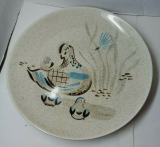 Bob White Red Wing Quail Dinnerware Plate Hand Paint No Chips 11 "